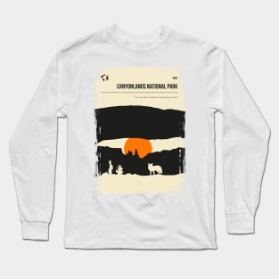 Canyonlands National Park Vintage Minimal Retro Travel Poster Long Sleeve T-Shirt